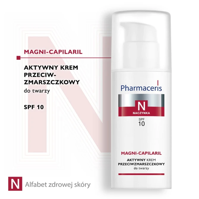 PHARMACERIS N MAGNI-CAPILARIL Aktywny Krem Przeciwzmarszczkowy SPF10 - 50 ml