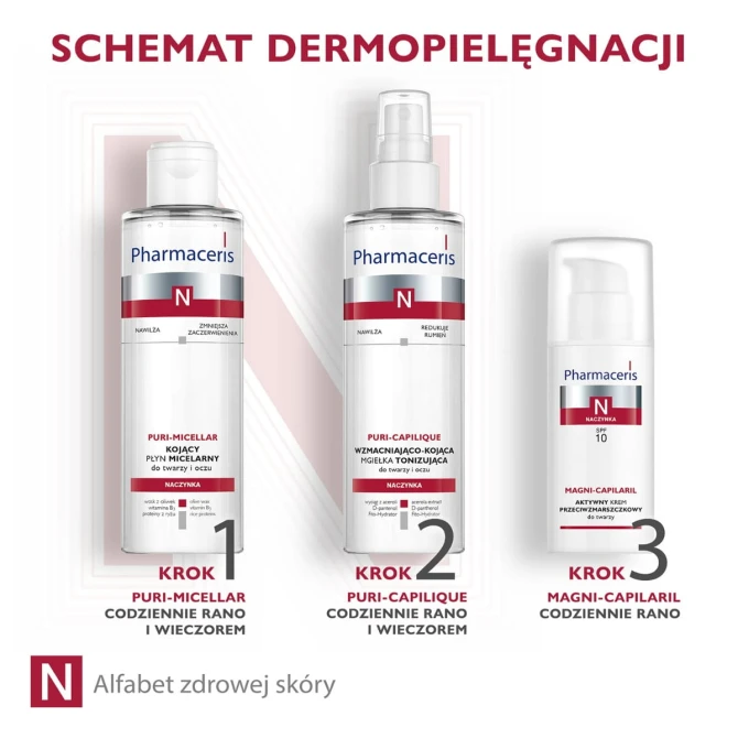 PHARMACERIS N MAGNI-CAPILARIL Aktywny Krem Przeciwzmarszczkowy SPF10 - 50 ml