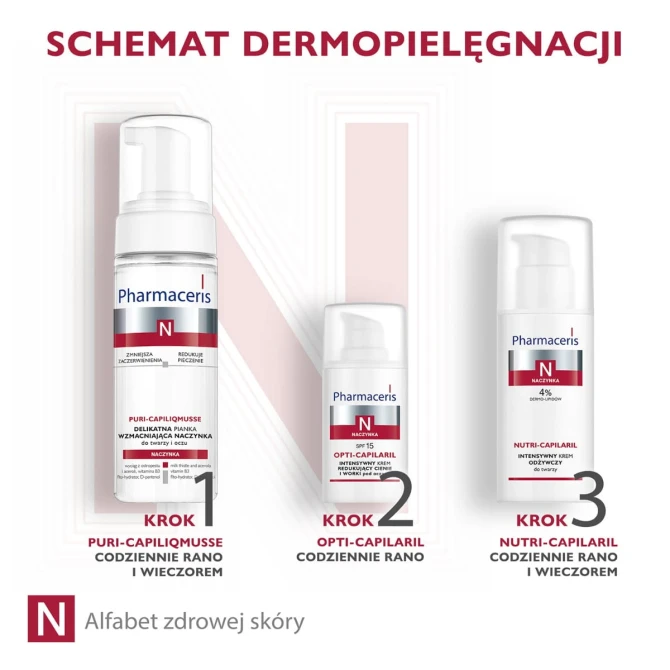 PHARMACERIS N OPTI-CAPILARIL Intensywny Krem Redukujący Cienie i Worki Pod Oczami SPF15 - 15 ml