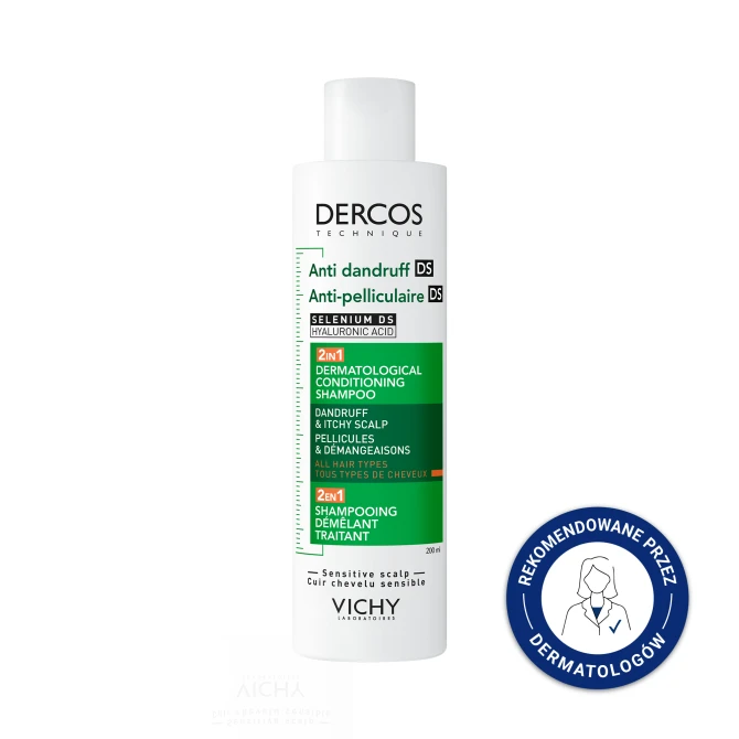VICHY DERCOS Szampon Przeciwłupieżowy Z Odżywką 2w1 - 200ml
