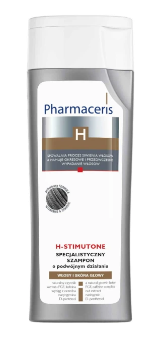 PHARMACERIS H H-STIMUTONE Szampon Spowalniający Proces Siwienia &amp; Stymulujący Wzrost Włosów - 250 ml