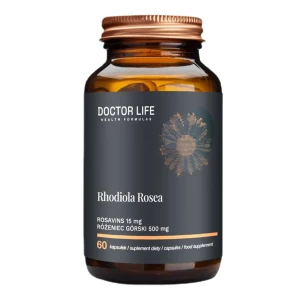 Doctor Life Rhodiola Rosea ekstrakt z korzenia Różeńca Górskiego 500 mg i Rozawiny 15mg 60 kapsułek