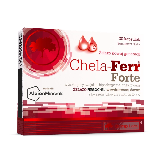 CHELA-FERR Forte Suplement Diety Żelazo - 30 kapsułek