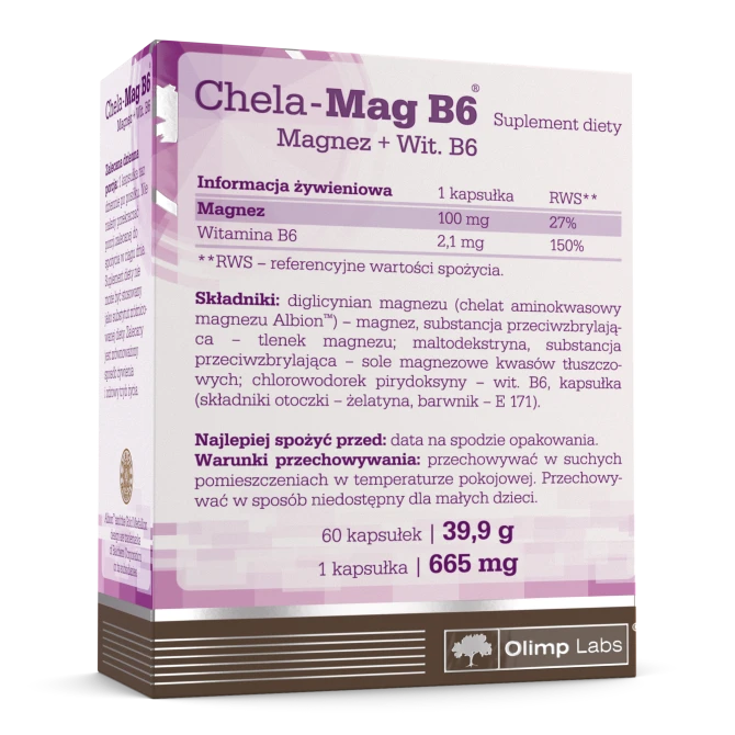 OLIMP CHELA MAG B6 Suplement Diety - 60 kapsułek