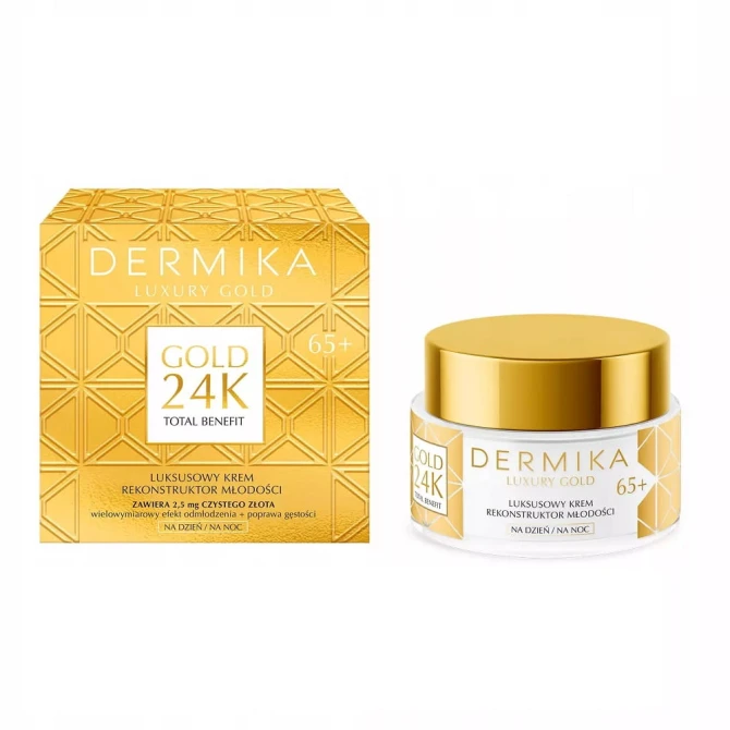DERMIKA Luxury Gold 24K Luksusowy Krem Rekonstruktor Młodości 65+ - 50ml (id: 57037)