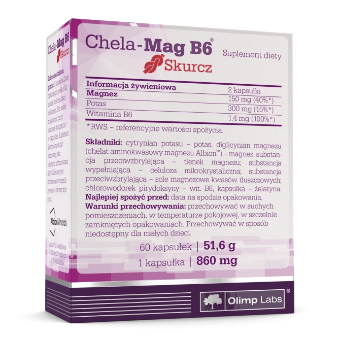 OLIMP Chela-Mag B6 skurcz - 60 kapsułek
