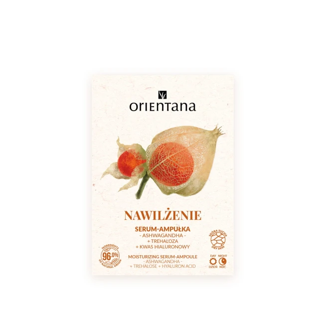 Orientana ASHWAGANDHA Serum-ampułka NAWILŻENIE Ashwagandha Kwas hialuronowy Trehaloza - 30 ml