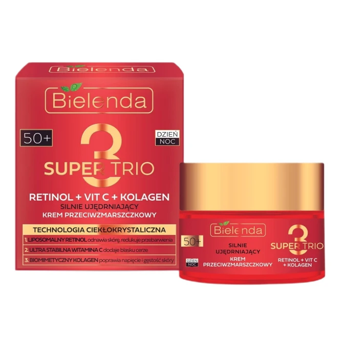 Bielenda Super Trio silnie ujędrniający krem przeciwzmarszczkowy 50+ 50ml (id: 57167)