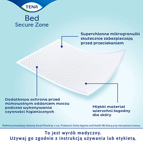 TENA BED PLUS 60x60 cm Podkłady - 30 sztuk
