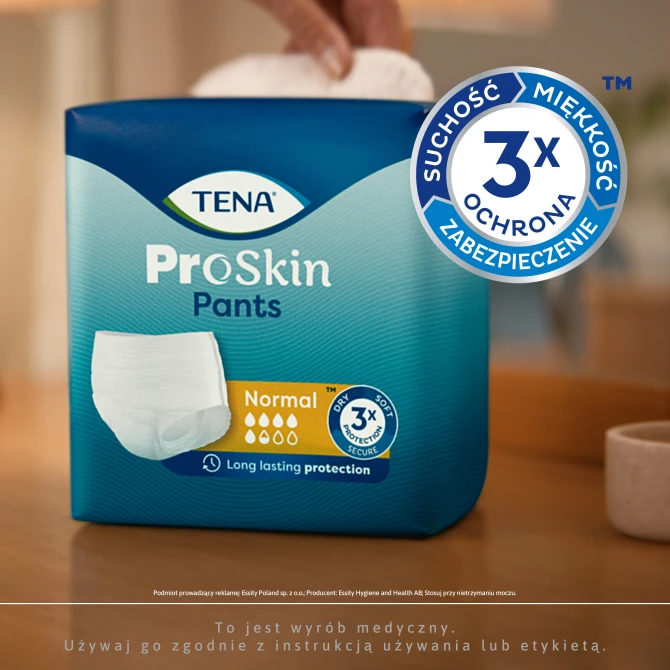 TENA PANTS ProSkin Normal S (65-85 cm) Majtki Chłonne - 15 sztuk
