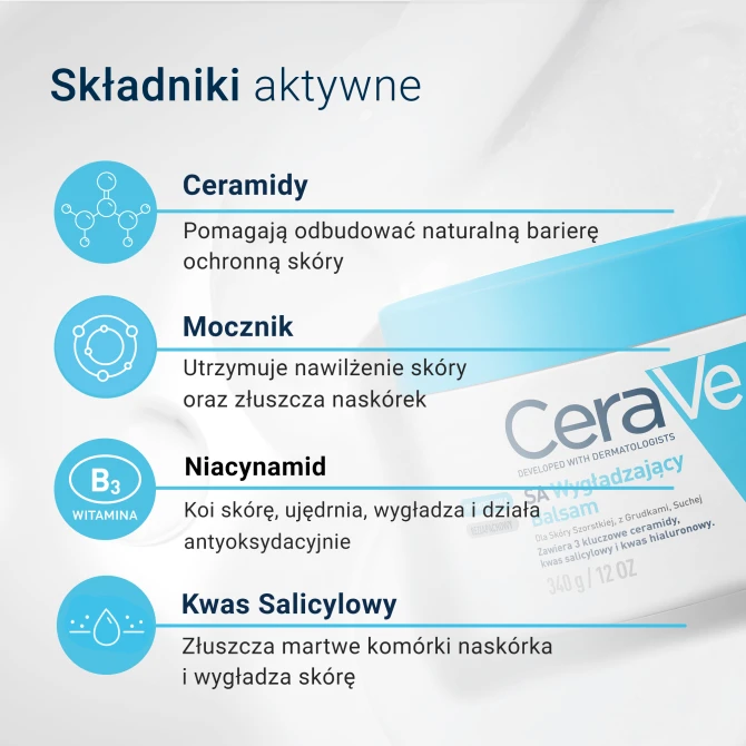 CERAVE SA Wygładzający Balsam Do Skóry Suchej - 340g