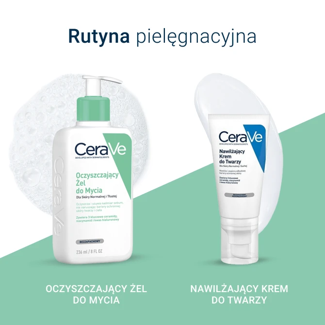 CERAVE Oczyszczający Żel Do Mycia Skóry Normalnej I Tłustej - 236 ml