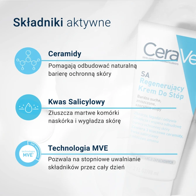 CERAVE SA Regenerujący Krem Do Stóp Do Skóry Suchej I Szorstkiej - 88 ml