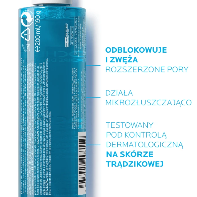 LA ROCHE-POSAY EFFACLAR Tonik Zwężający Pory - 200 ml