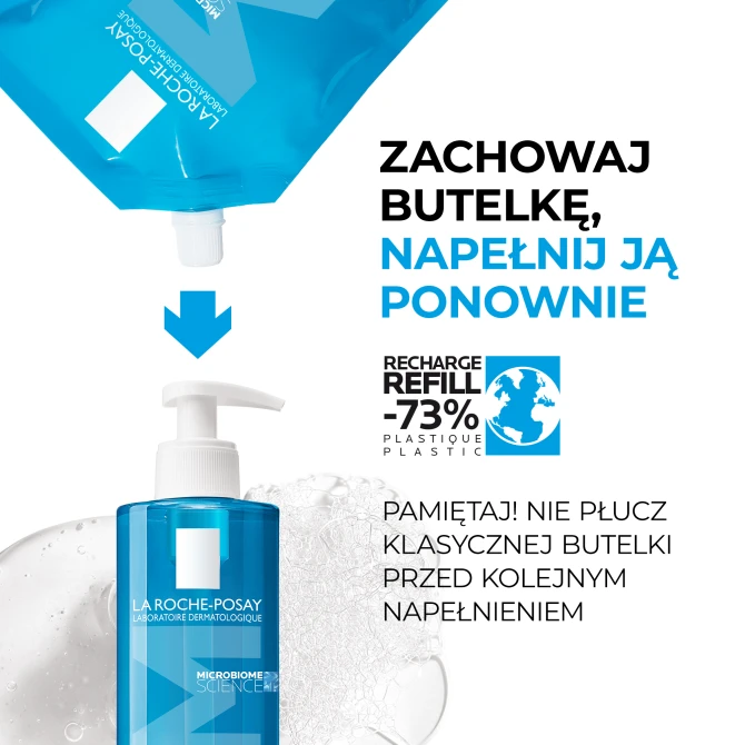 LA ROCHE-POSAY EFFACLAR Oczyszczający Żel Do Skóry Tłustej i Wrażliwej Refill - 400 ml