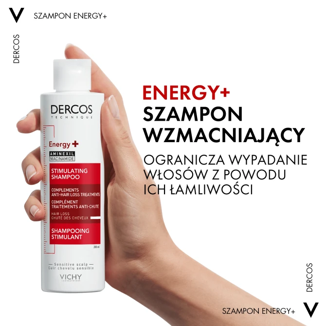 VICHY DERCOS Energy+ Szampon Wzmacniający Włosy - 200ml