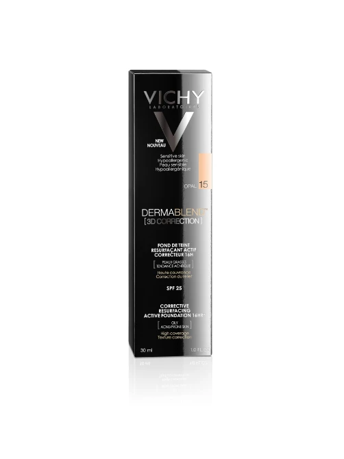 VICHY DERMABLEND 3D Podkład Wyrównujący Powierzchnię Skóry Odcień 15 (Opal) - 30ml