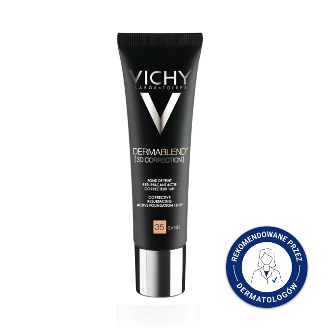 VICHY DERMABLEND 3D Podkład Wyrównujący Powierzchnię Skóry Odcień 35 (Sand) - 30ml