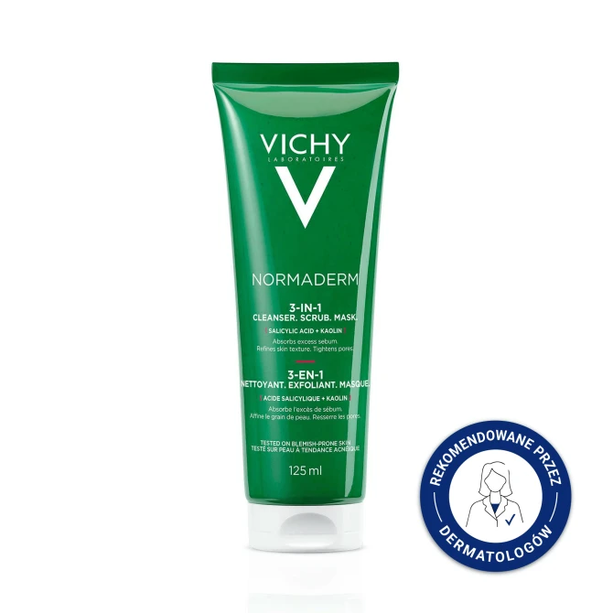 VICHY Normaderm 3w1 Oczyszczający Peeling Maska - 125ml