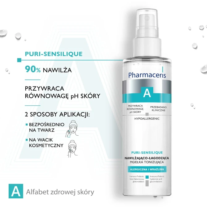 PHARMACERIS A PURI-SENSILIQUE Nawilżająco-Łagodzący Tonik-Mgiełka - 200 ml