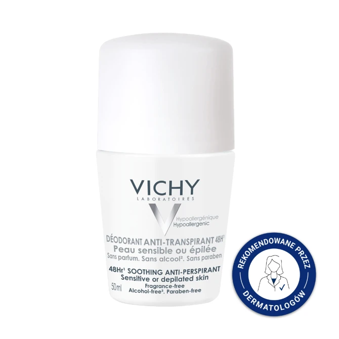 VICHY Roll-on [48h] Dermo-Tolerance Kojący Antyperspirant W Kulce - 50ml