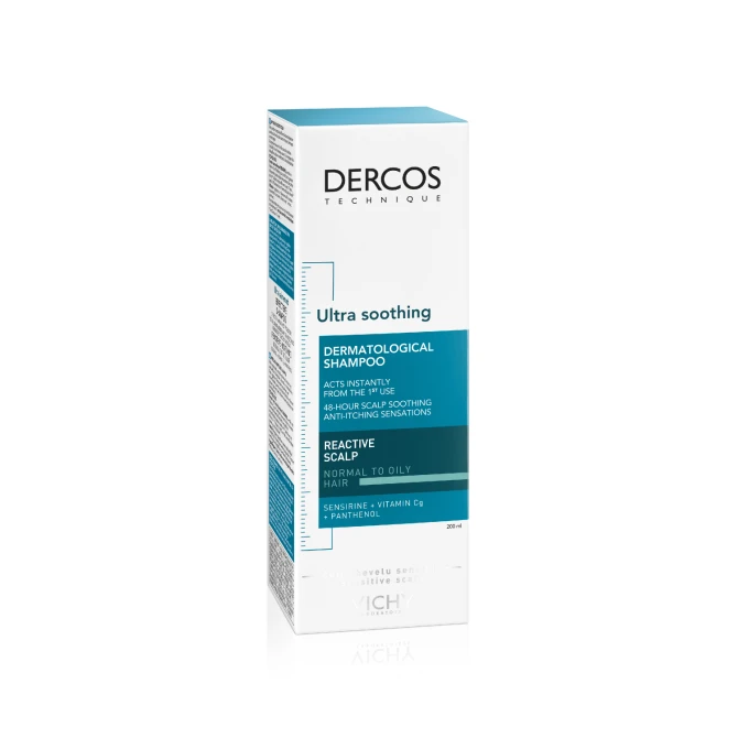 VICHY DERCOS Szampon Ultrakojący, Włosy Normalne I Przetłuszczające - 200ml