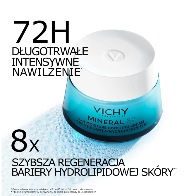 VICHY Mineral 89 Krem Nawilżająco-Odbudowujący Do Twarzy - 50ml