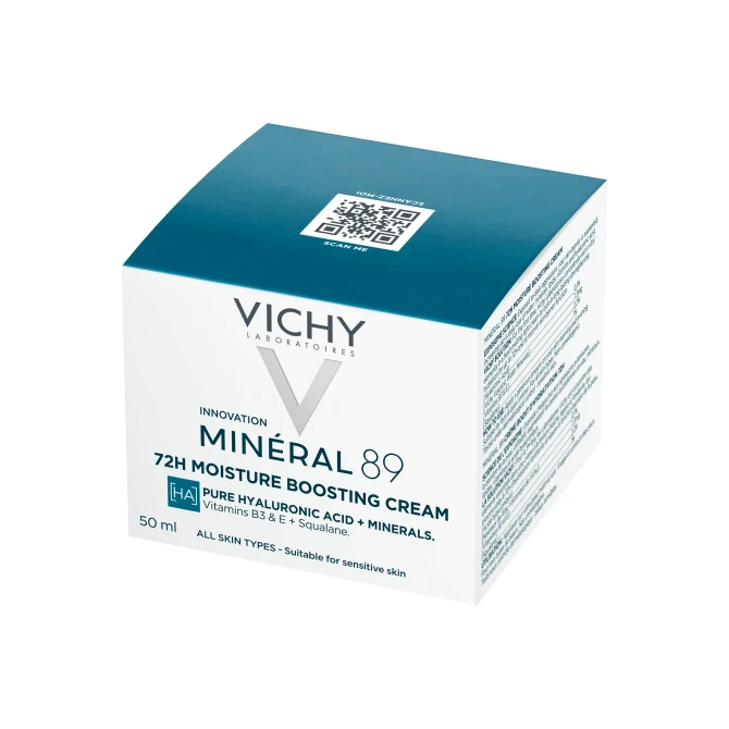 VICHY Mineral 89 Krem Nawilżająco-Odbudowujący Do Twarzy - 50ml