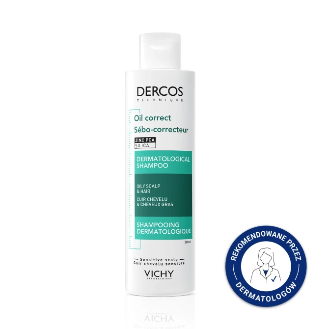 VICHY DERCOS Oil Correct Szampon Do Przetłuszczających Się Włosów - 200ml