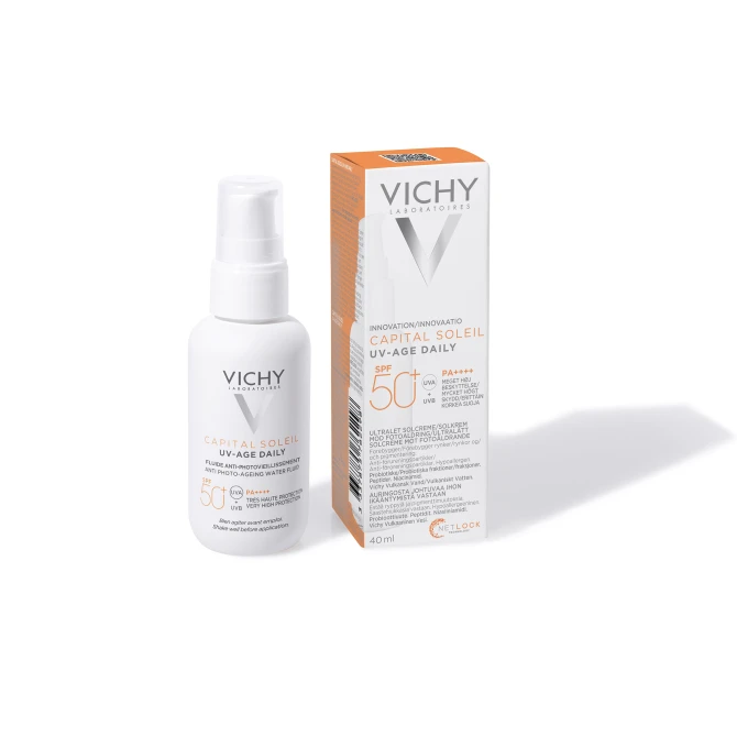 VICHY CAPITAL Soleil UV AGE Fluid Przeciw Fotostarzeniu Się Skóry SPF 50+ - 40ml