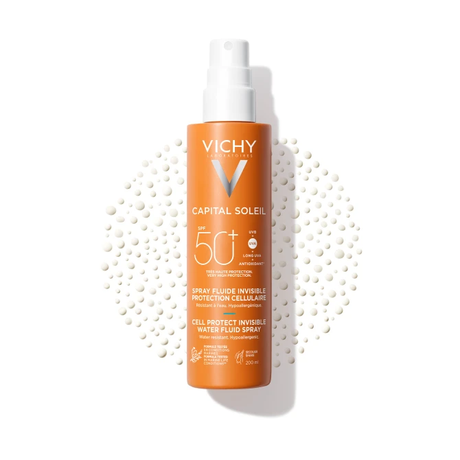 VICHY Capital Soleil Cell Protect Spray Ochronny Do Twarzy I Ciała SPF50+ - 200ml