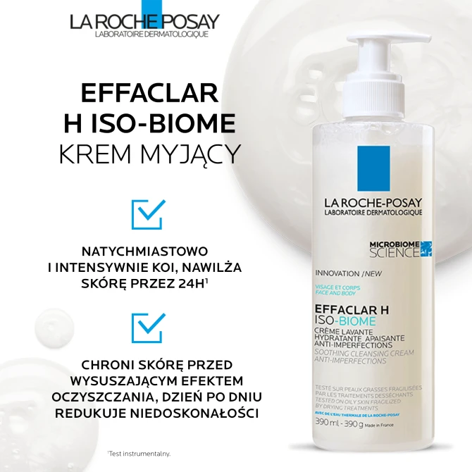 LA ROCHE-POSAY EFFACLAR H Iso-Biome Kojący Krem Myjący Przeciw Niedoskonałościom - 200ml