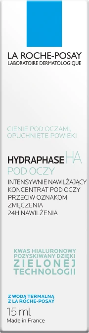 LA ROCHE-POSAY HYDRAPHASE HA Intensywnie Nawilżający Krem Pod Oczy Przeciw Oznakom Zmęczenia - 15ml
