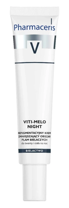 PHARMACERIS V VITI-MELO NIGHT Repigmentacyjny Krem Zmniejszający Obszar Plam Bielaczych - 40 ml