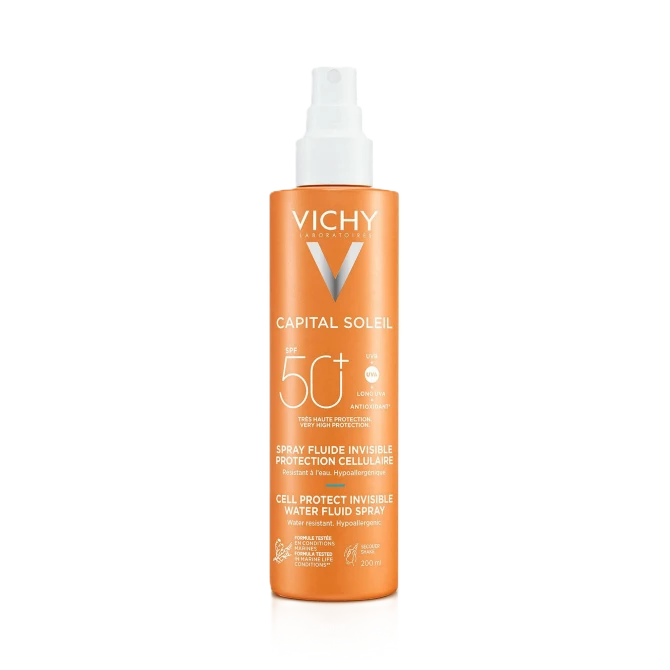 VICHY Capital Soleil Cell Protect Spray Ochronny Do Twarzy I Ciała SPF50+ - 200ml