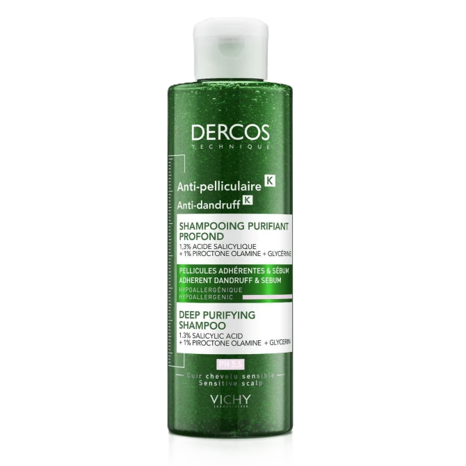 VICHY DERCOS Oczyszczający Szampon Przeciwłupieżowy K - 250ml