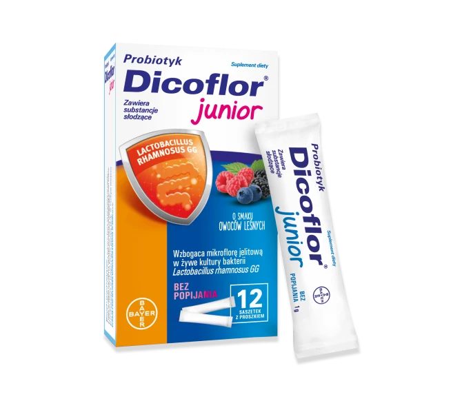 DICOFLOR JUNIOR Probiotyk Saszetki Dla Dzieci - 12 sasz.