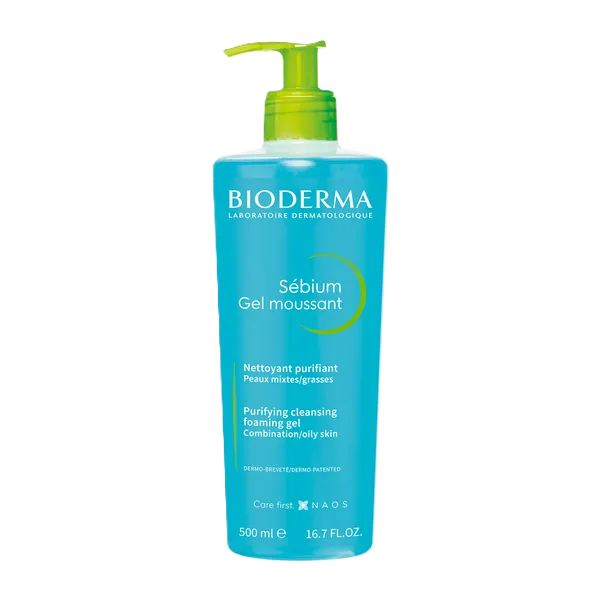 BIODERMA SEBIUM GEL MOUSSANT Antybakteryjny Żel Do Mycia Twarzy - 500 ml