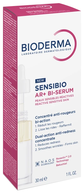 BIODERMA SENSIBIO AR+ BI-SERUM o Podwójnym Działaniu: Redukuje Zaczerwienienia i Wygładza Zmarszczki - 30ml