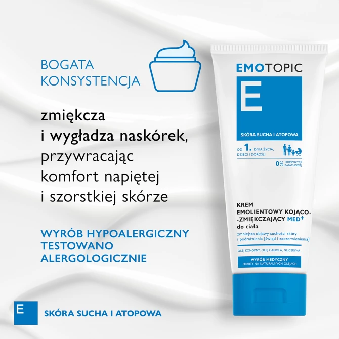 EMOTOPIC Krem Kojąco-Zmiękczający - 200 ml