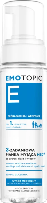 EMOTOPIC 3-Zadaniowa Pianka Myjąca Do Twarzy, Ciała i Włosów - 200 ml