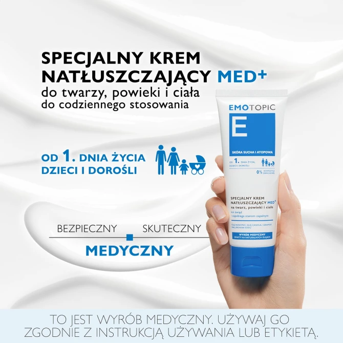 EMOTOPIC MED+ Specjalny Krem Natłuszczający skóra sucha - 75 ml