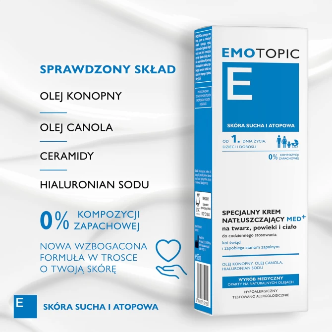 EMOTOPIC MED+ Specjalny Krem Natłuszczający skóra sucha - 75 ml