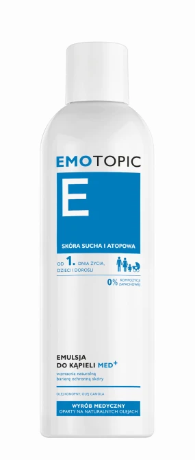 EMOTOPIC MED+ Emulsja Do Kąpieli - skóra sucha - 400ml