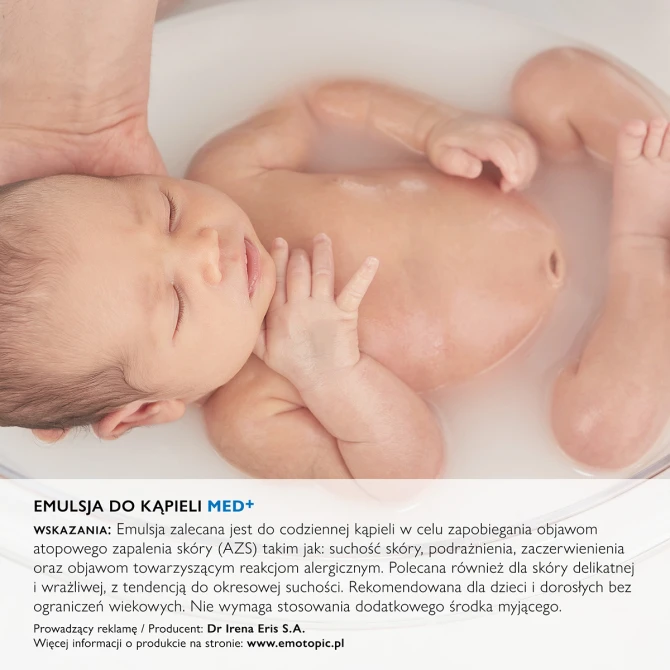 EMOTOPIC MED+ Emulsja Do Kąpieli - skóra sucha - 400ml