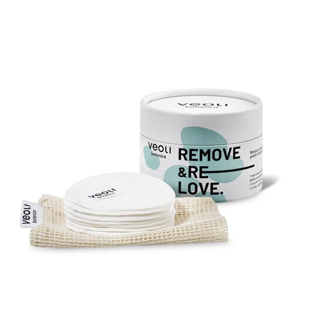 Veoli Botanica Remove &amp; Relove wielorazowe bambusowe płatki kosmetyczne 7szt (id: 61680)