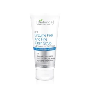 Bielenda Professional 2in1 Enzyme Peel & Fine Grain Scrub enzymatyczny peeling drobnoziarnisty do twarzy z papainą i bromelainą 150g