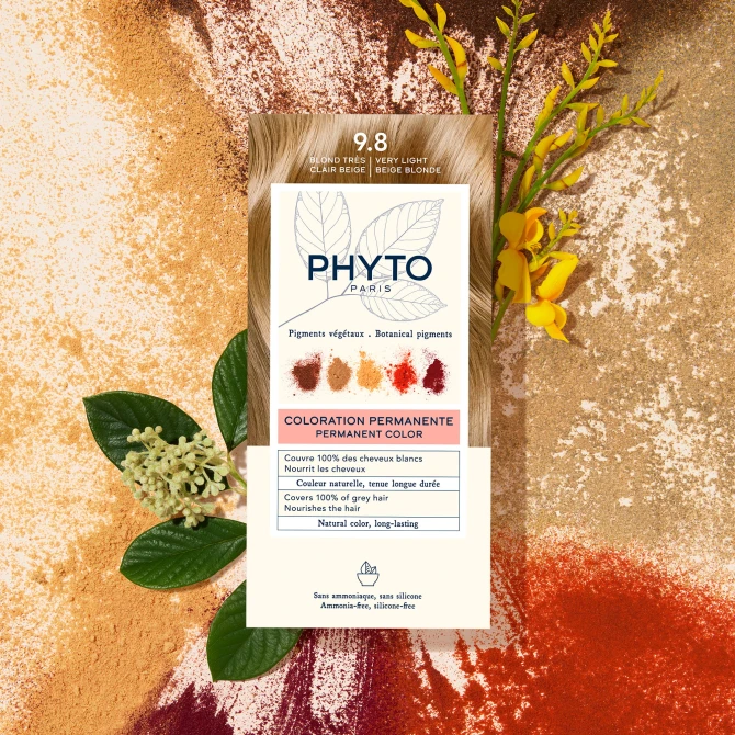 Farba do włosów PHYTOCOLOR 9.8 Bardzo jasny beżowy blond