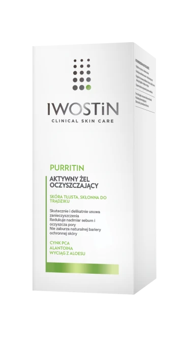 IWOSTIN PURRITIN Aktywny Żel Oczyszczający Do Mycia Twarzy - 150ml