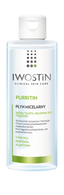 IWOSTIN PURRITIN Płyn Micelarny - skóra tłusta, trądzik - 215ml (